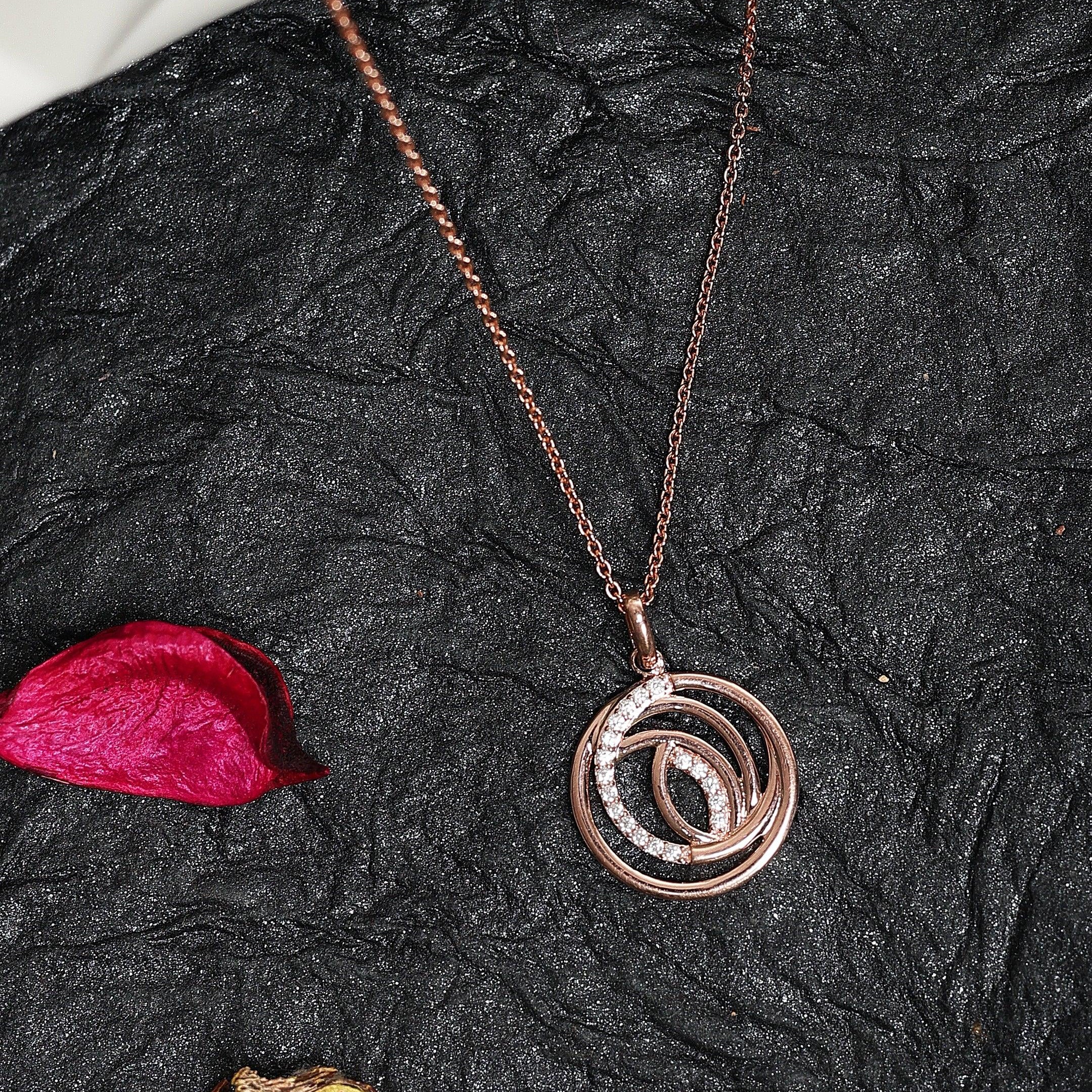 Hypnotic Swirl Silver Necklace - Diavo Jewels