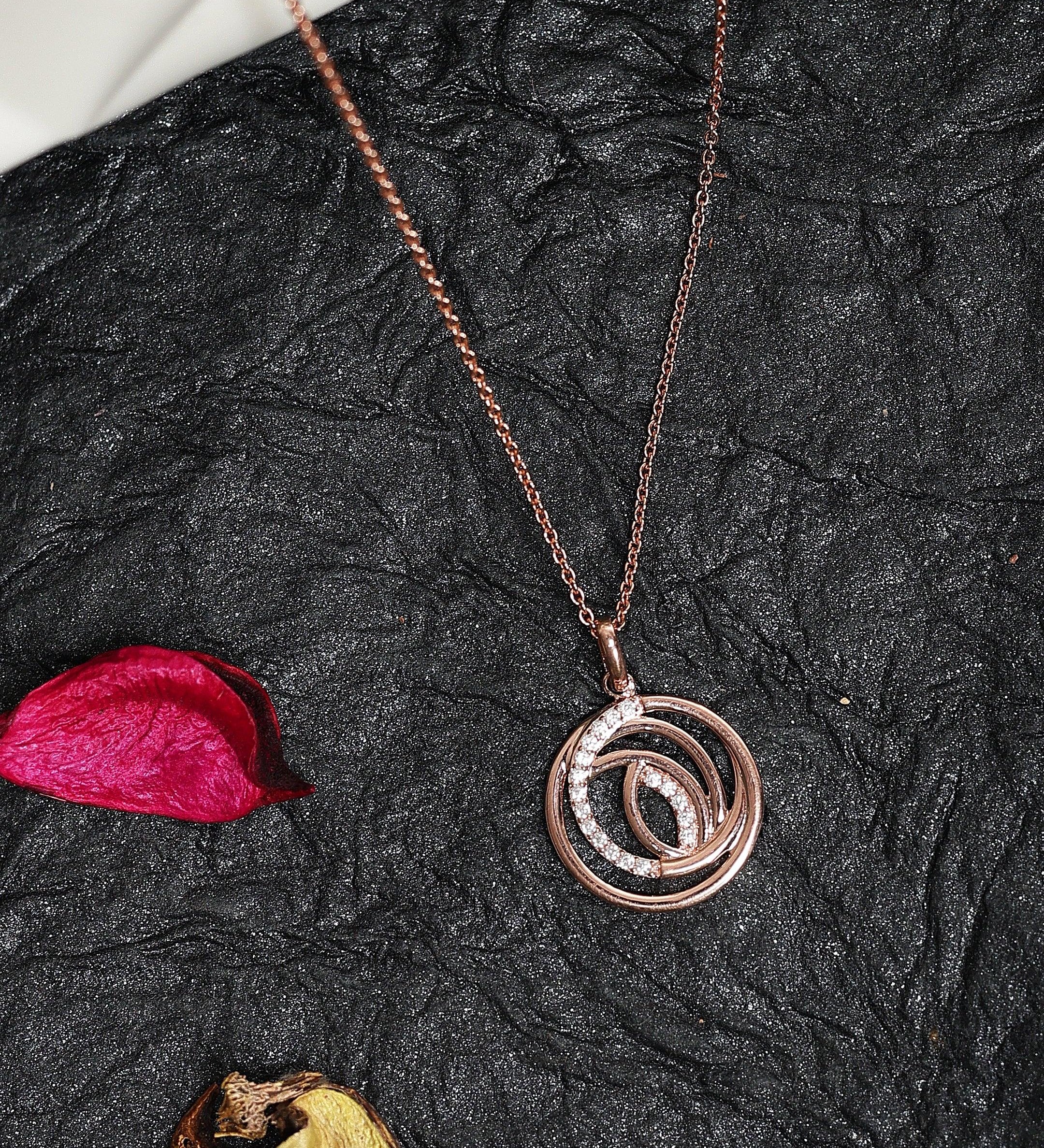 Hypnotic Swirl Silver Necklace - Diavo Jewels