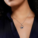 Ring of Gemstones Silver Necklace - Diavo Jewels