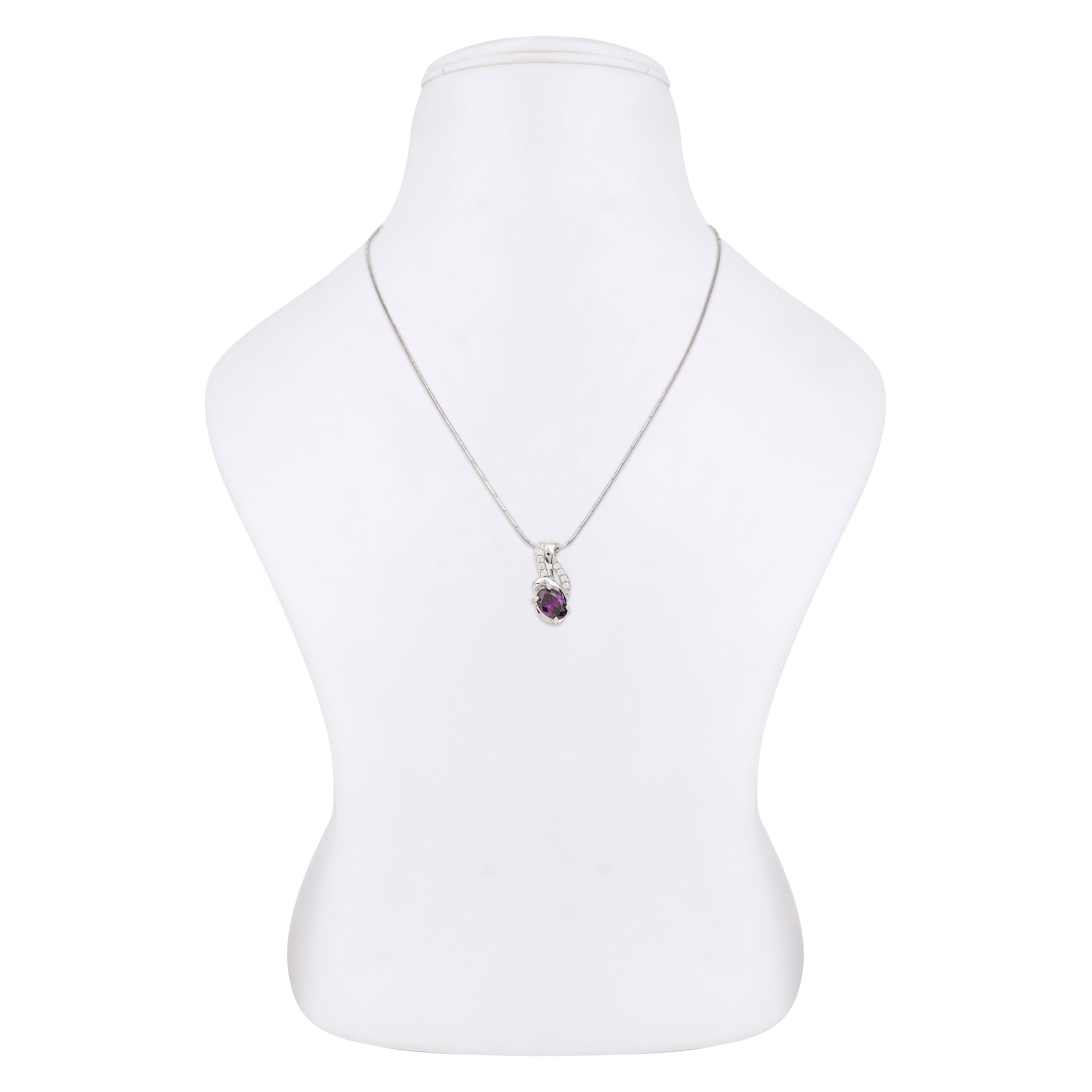 Twilight Amethyst Silver Necklace - Diavo Jewels