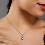 Dangling Gemstone Cascade Silver Necklace - Diavo Jewels