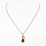 Dangling Gemstone Cascade Silver Necklace - Diavo Jewels