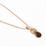 Dangling Gemstone Cascade Silver Necklace - Diavo Jewels