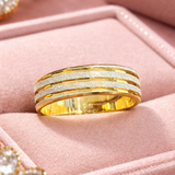 Gold STRIA EDGE Gents Ring