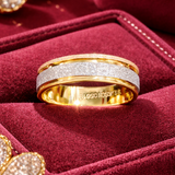 Dual Frost Crown Gold Gents Band