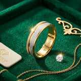 Twin Glow Dual Tone Gold Ladies Ring