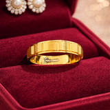 Regal Groove Gold Ladies Ring