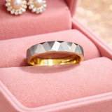 Faceted Shine Gold Ladies Ring