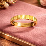Facet Edge Gold Gents Ring