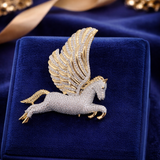 Celestial Pegasus Diamond Brooch