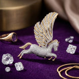 Celestial Pegasus Diamond Brooch