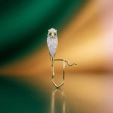 Ethereal Owl Sentry Diamond Brooch