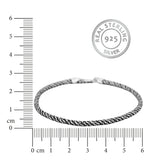 Rugged Rope of Radiance Men's Silver Bracelet