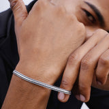 Vortex Braided Chain Men's Silver Bracelet