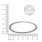 Vortex Braided Chain Men's Silver Bracelet
