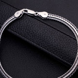 Vortex Braided Chain Men's Silver Bracelet