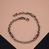 Bullet Blaze Men's Silver Bracelet