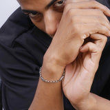 Bullet Blaze Men's Silver Bracelet