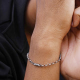 Bullet Blaze Men's Silver Bracelet