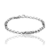 Bullet Blaze Men's Silver Bracelet