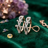 Diamond Infinite Interlace Hoops