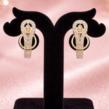 Diamond Gilded Crest Hoops