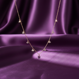 Amethyst Radiance Station Diamond Necklace