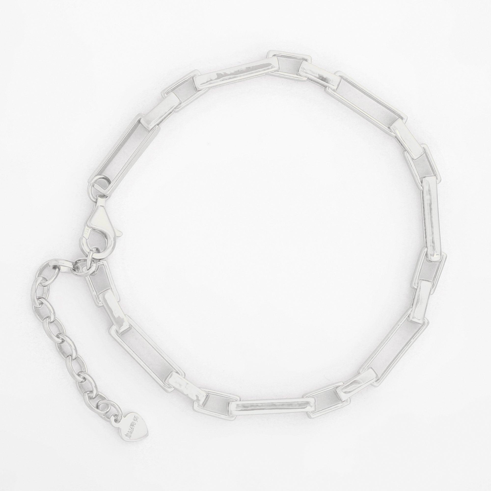 Eternal Eva Rhodium Plated Men's Silver Bracelet - Diavo Jewels