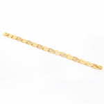 Zircon Zest Gold Plated Men's Silver Bracelet - Diavo Jewels