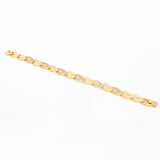 Zircon Zest Gold Plated Men's Silver Bracelet - Diavo Jewels