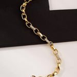 Rolo Gold Plated Men's Silver Bracelet - Diavo Jewels