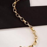 Rolo Gold Plated Men's Silver Bracelet - Diavo Jewels