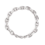 Radiant Rolo Rhodium-Plated Men's Silver Bracelet - Diavo Jewels