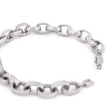 Radiant Rolo Rhodium-Plated Men's Silver Bracelet - Diavo Jewels