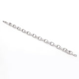 Radiant Rolo Rhodium-Plated Men's Silver Bracelet - Diavo Jewels