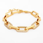 Gilded Riddle Link Men's Silver Bracelet - Diavo Jewels