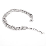 Timeless Rhodium Twirl Silver Bracelet