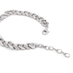 Timeless Rhodium Twirl Men's Silver Bracelet - Diavo Jewels