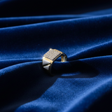 Men's Diamond Sculpted Signet Ring