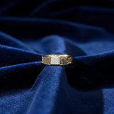 Men's Diamond Greek Key Signet