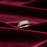 Men's Diamond Linear Frame Ring