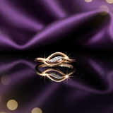 Diamond Infinity Weave Ring