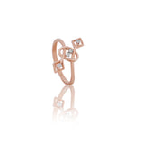 Diamond Lyric Geometric Ring