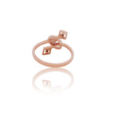 Diamond Lyric Geometric Ring