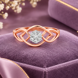 Diamond Eternal Knot Solitaire Ring