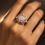 Diamond Filigree Mandala Ring