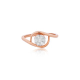 Diamond Petal Embrace Ring