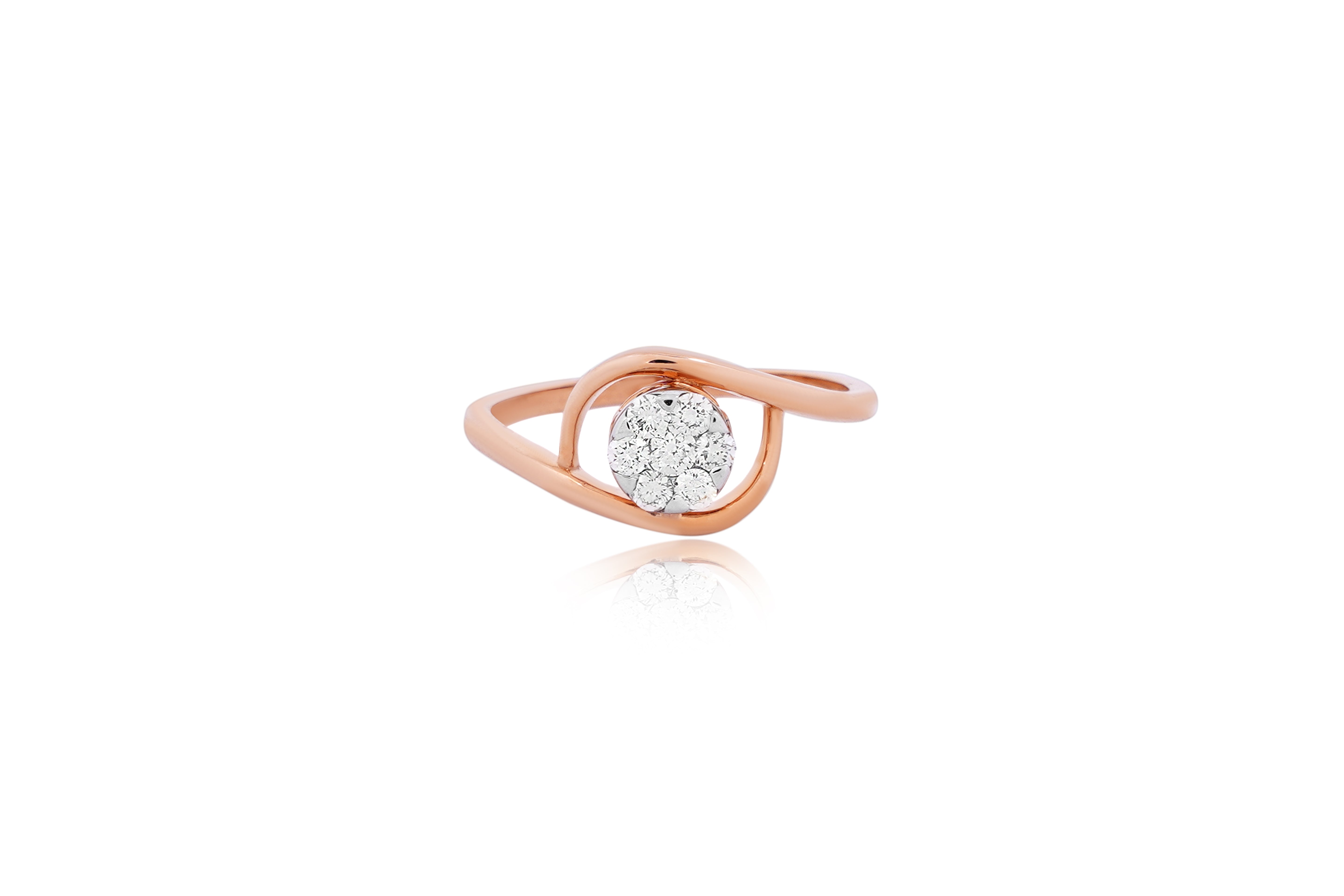 Diamond Petal Embrace Ring