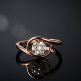 Diamond Petal Embrace Ring
