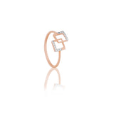 Vertex Interlock Diamond Ring